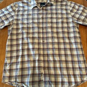 Prana Men’s Button Up Short Sleeve Shirt Size XL